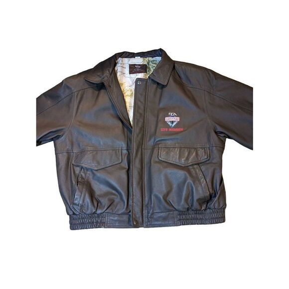 NWOT Handyman leather bomber jacket.vintage - Picture 1 of 11